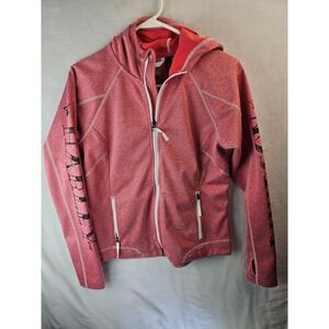Harley-Davidson Womens Red Heather Full Zip Hoodie Performance Jacket Medium